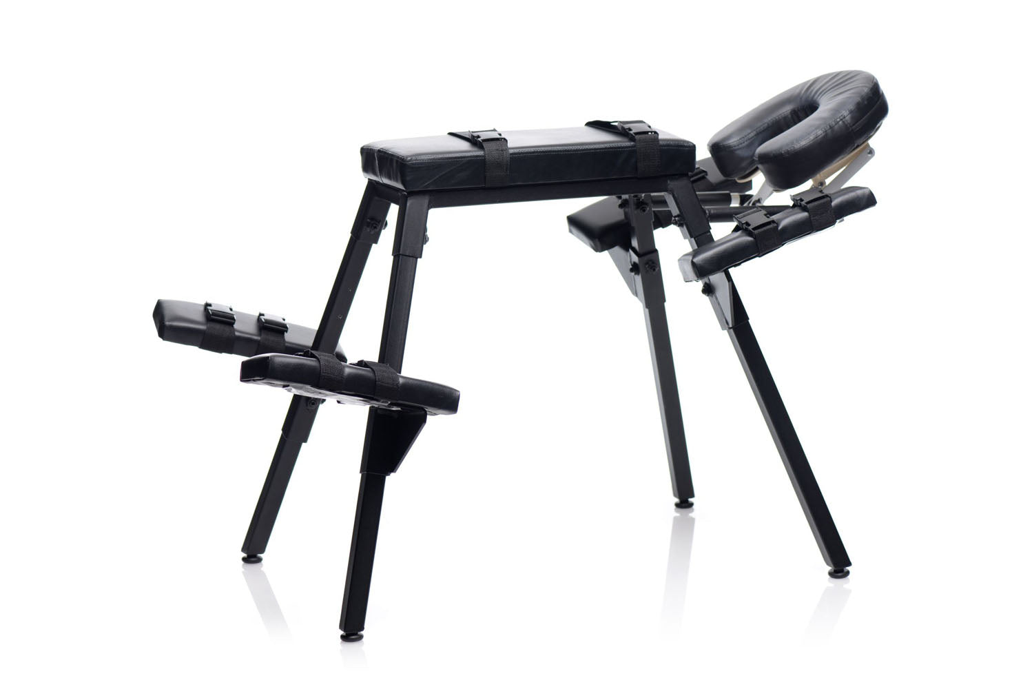 Master Series Obedience Extreme Sex Bench with Restraint Straps PU Leather, 27 Inch Height, 50 Inch Width > Sex Toys > Sex Furniture Main image