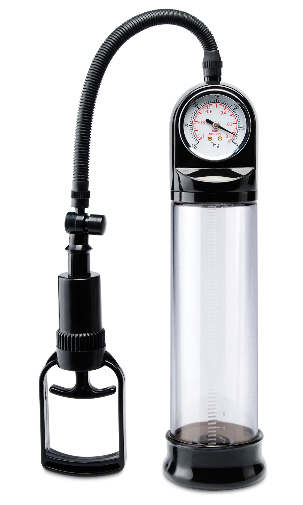 Pump Worx Accu-Meter Power Penis Pump for Male Enhancement Black Clear PUMPS