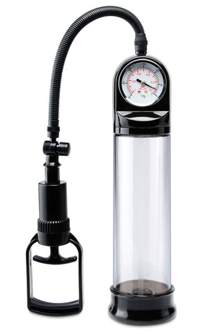 Pump Worx Accu-Meter Power Penis Pump for Male Enhancement Black Clear PUMPS