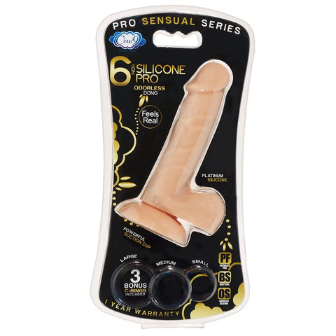 Cloud 9 Pro Sensual Premium Silicone 6 Inch Dong with 3 Cock Rings > Dildos > Realistic Dildos