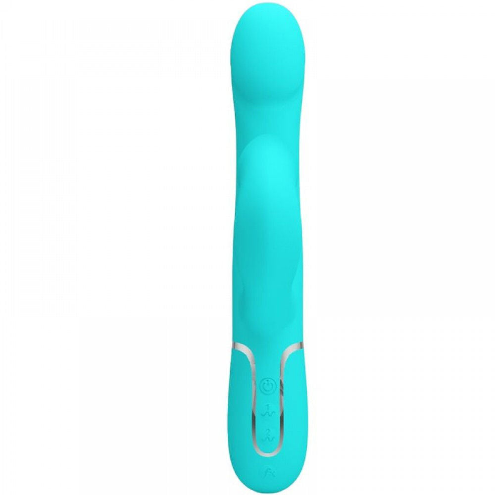 Falin Rabbit Vibrator Pearls Rechargeable Turquoise Sex Toy VIBRATORS-RABBIT