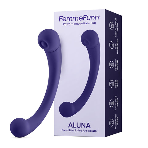 Aluna Dual Stimulating Arc Vibrator (Dark Purple) – Waterproof Vibrator Default Title Vibrators - G Spot