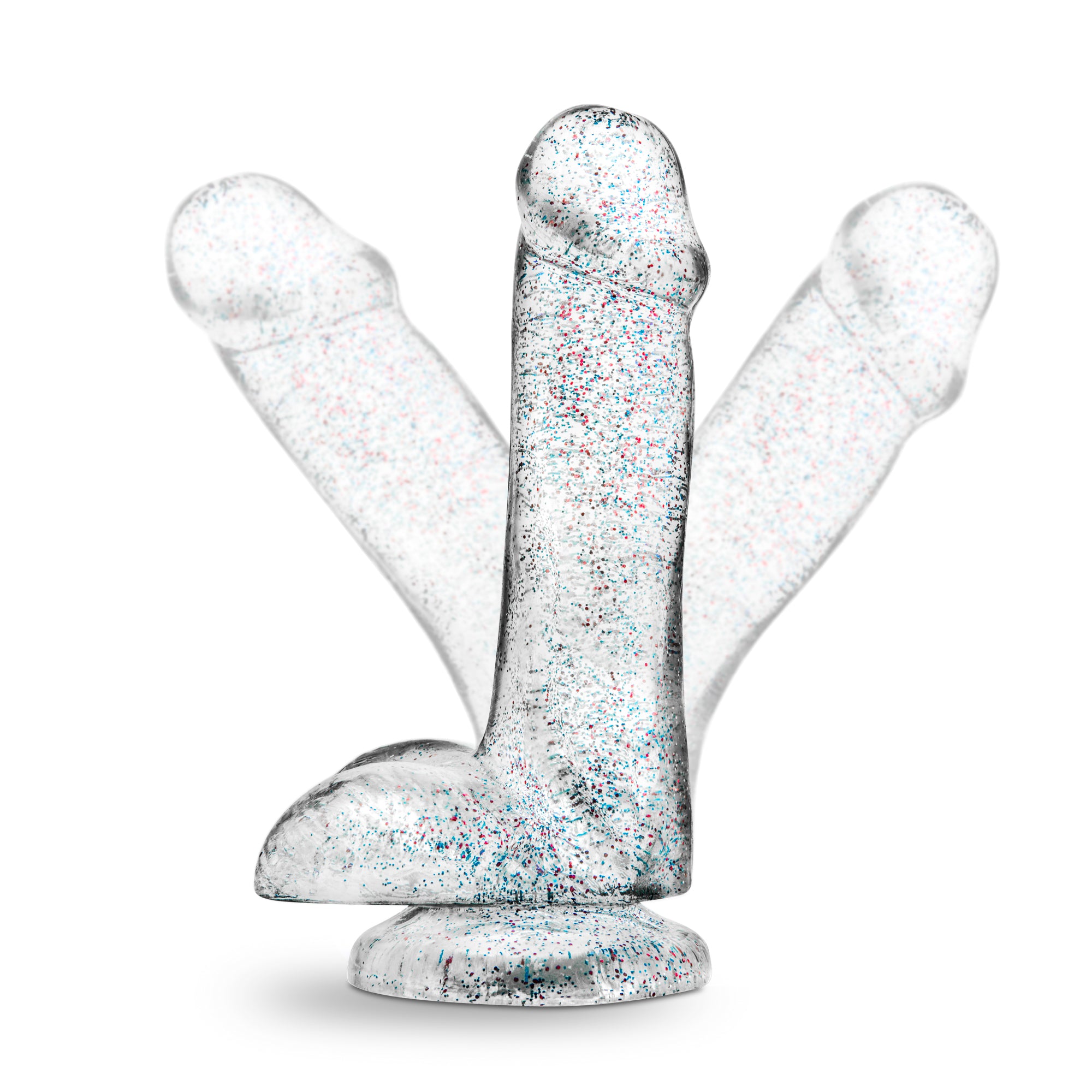 Naturally Yours 6 Inch Glitter Dildo Sparkling Clear Toy DONGS