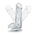 Naturally Yours 6 Inch Glitter Dildo Sparkling Clear Toy > Dildos > Realistic Dildos