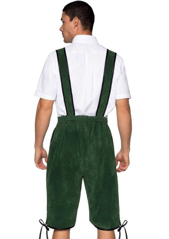 Mens Beerfest Lederhosen Oktoberfest Costume Green X-Large Green Mens Costumes