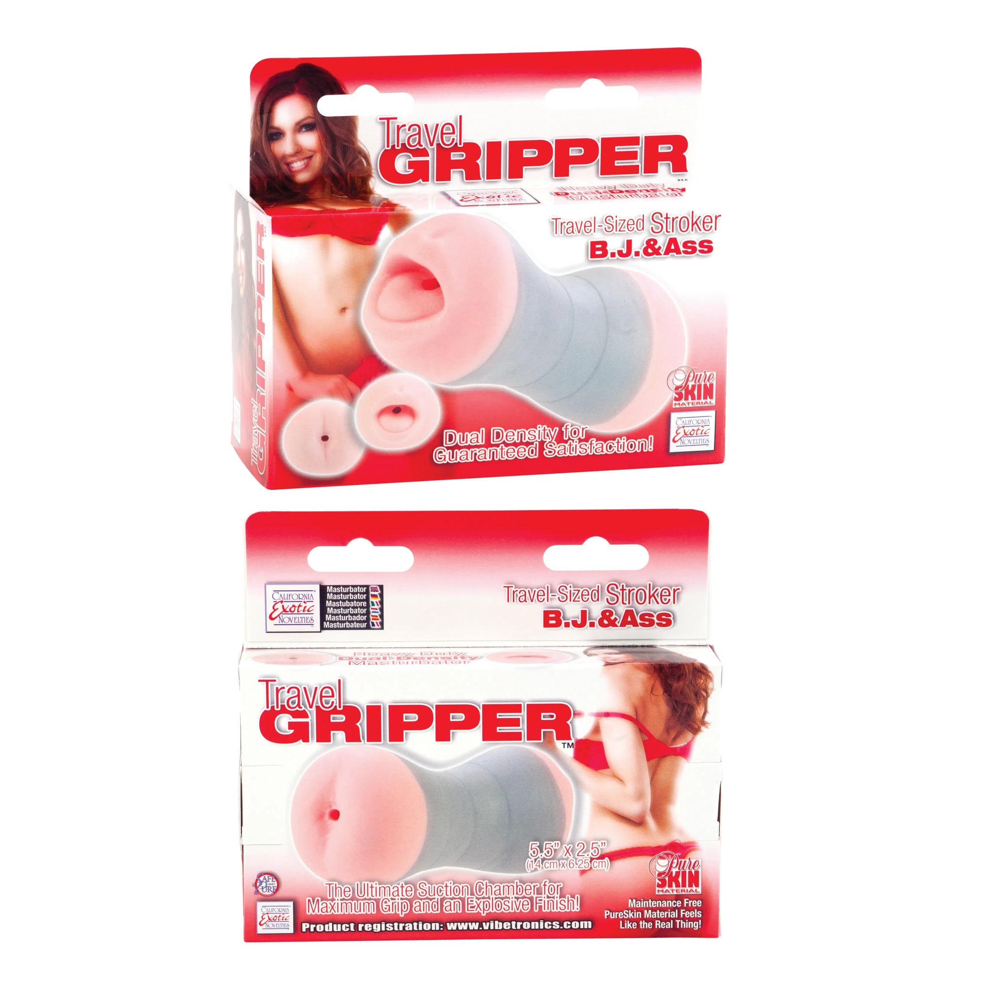 Travel Gripper Dual Density Masturbator – Travel-Sized Masturbator with Two Ends > Sex Toys For Men > Masturbators > Manual