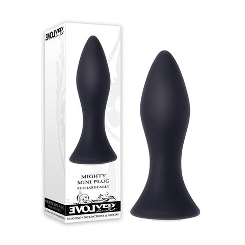 Mighty Mini Plug 8.9 cm USB Rechargeable Butt Plug for Beginners and Advanced Anal Players Butt Plugs - Vibrating