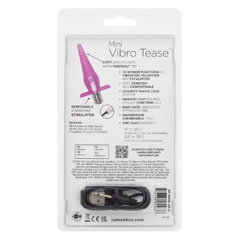 Mini Vibro Tease Slender Probe Pink Adult Intimacy Toy ANAL TOYS