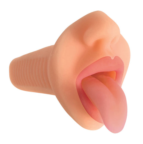 Mistress Courtney Vanilla Deep Throat Vibrating Mouth Stroker Strokers - Manual
