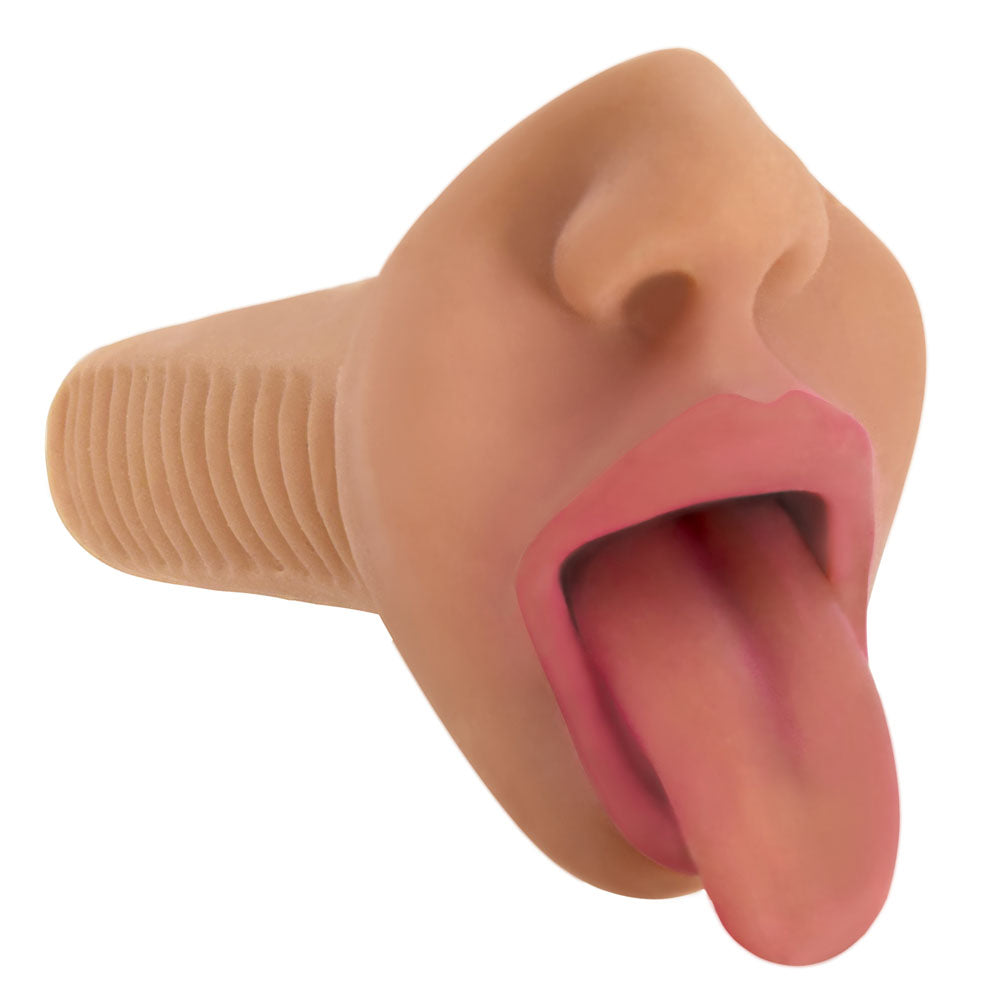 Mistress Selene Latte Deep Throat Mouth Stroker Toy With Bullet > Sex Toys For Men > Masturbators > Vibrating