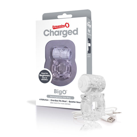 Charged Big O Blue Stretchy Cock Ring for Enhanced Pleasure Cock Rings Vibrating