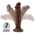 Dr Skin Plus 6 Inch Posable Chocolate Dildo > Dildos > Slim Dildos