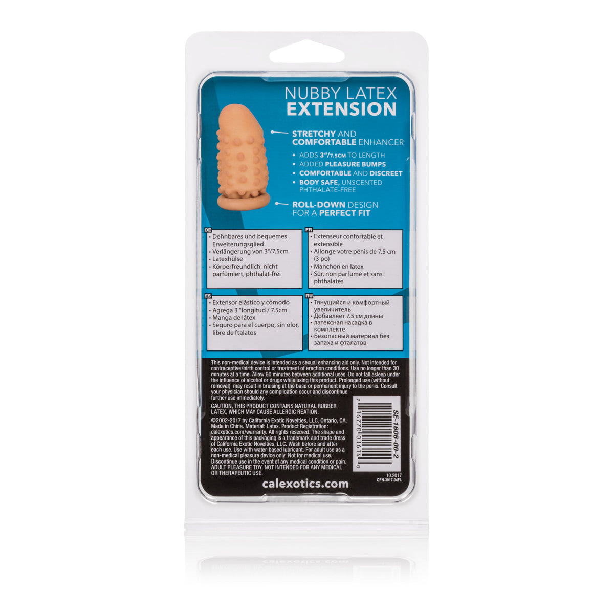 Smooth 3 Inch Ivory Latex Penis Extension with Roll Down Sleeve > Sex Toys For Men > Penis Sleeves