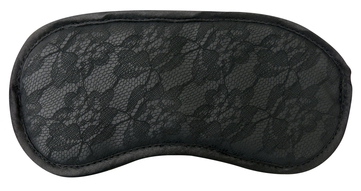 Sincerely Lace Blindfold for Adult Intimacy with Soft Straps Black Blindfold