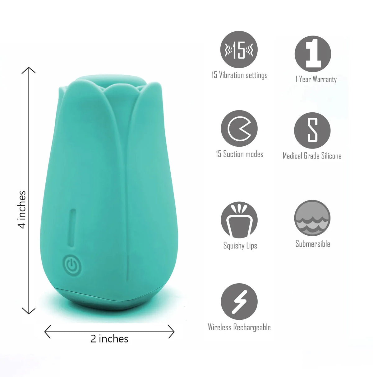 Maia Toys Tulip Pro 15-Function Air Pulsation Vibrator – Waterproof > Sex Toys For Ladies > Air Pulsation
