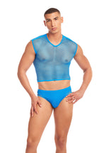 Net Flex 3 Piece Men’s Mesh Undergarment Set Small Medium Blue S M > Clothes > Mens Apparel