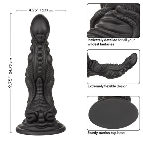 Monster Dong The Colossus 9.75 Inch Black Large Dildo Toy Dongs Big
