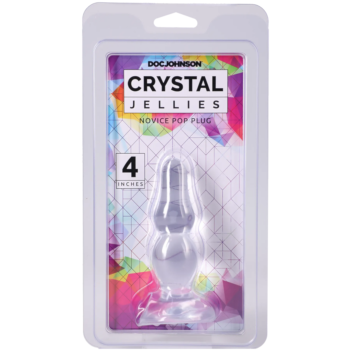 Novice Crystal Jellies 4 Inch Pop Plug Clear > Anal Range > Butt Plugs