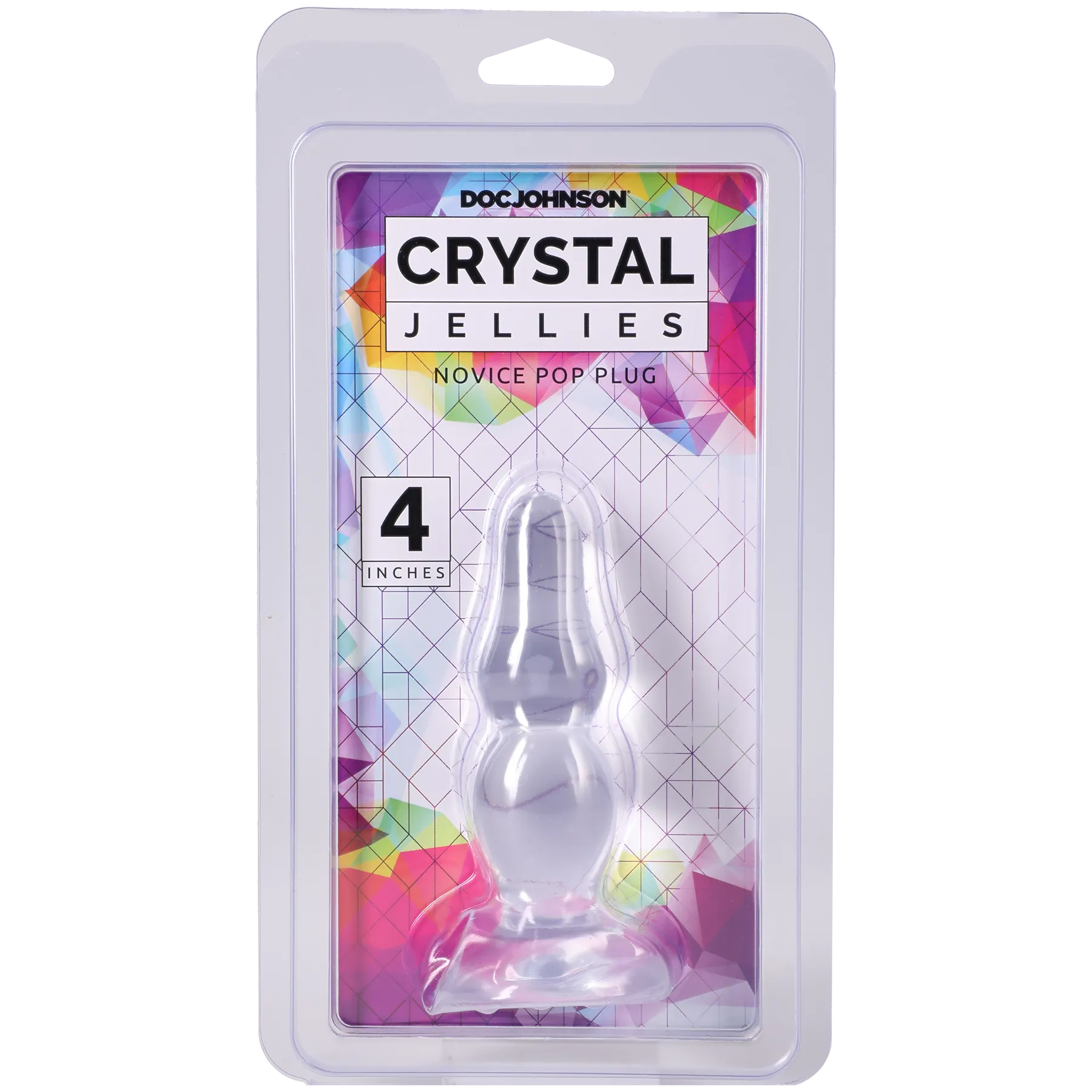 Novice Crystal Jellies 4 Inch Pop Plug Clear > Anal Range > Butt Plugs