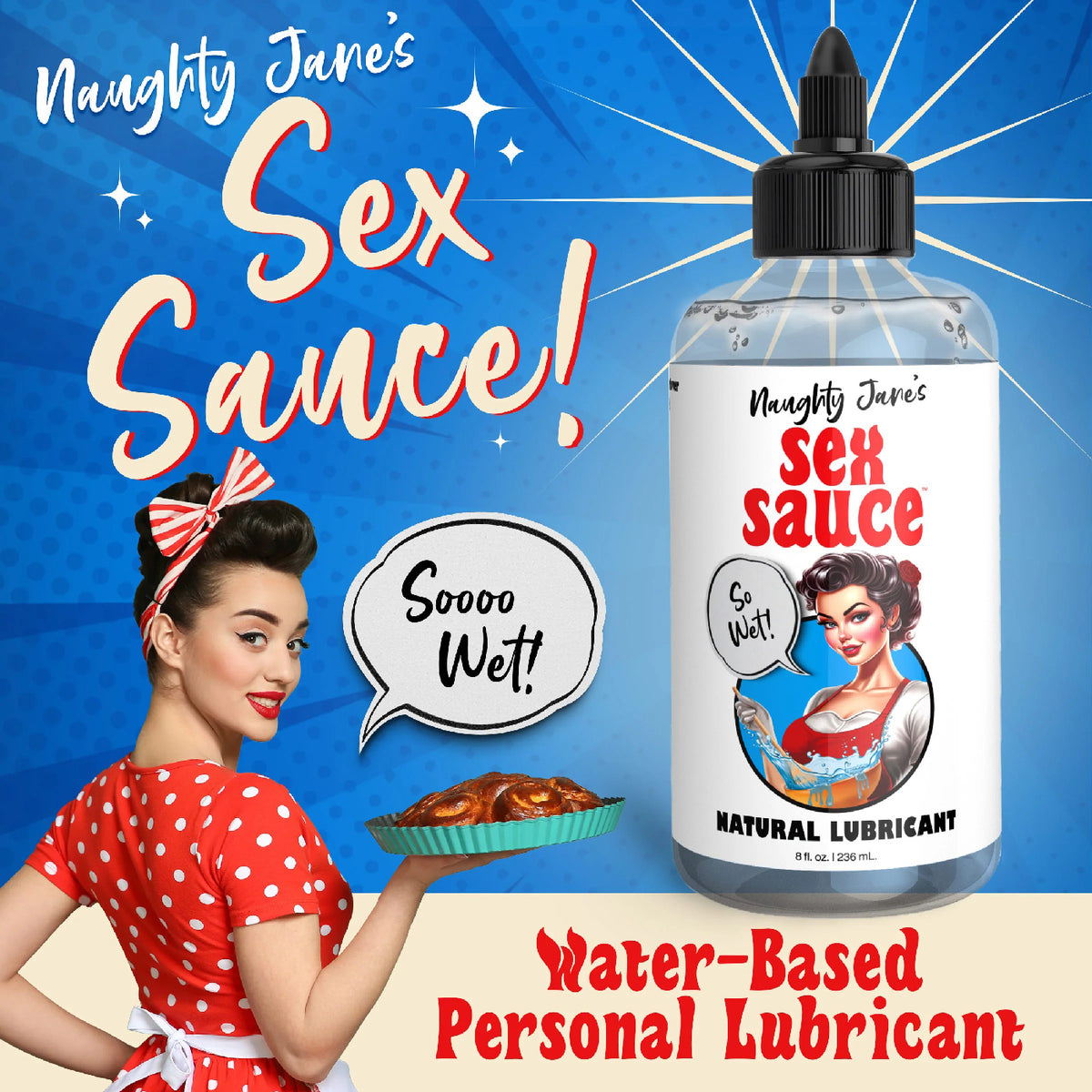 Naughty Jane’s Natural Water-Based Lubricant 8oz Bottle > Lube > Water Based