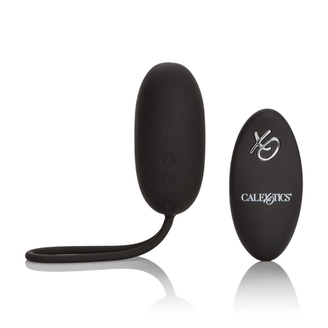 Silicone Remote Rechargeable Egg Black With 12 Vibration Functions and Remote Control BULLETS