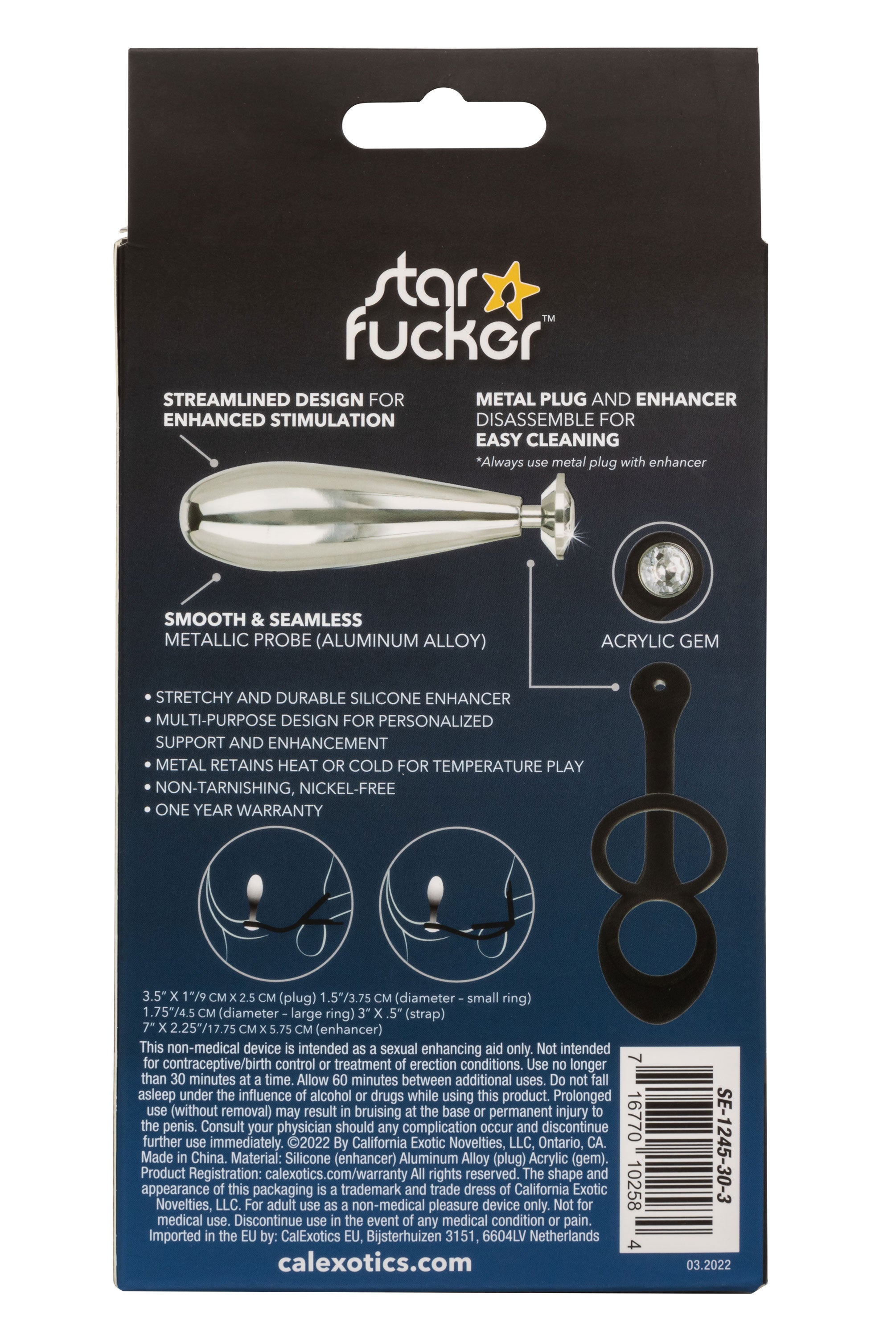 Star Rider Glider Plug And Cockring Enhancer Premium Set 3000 COCK RINGS