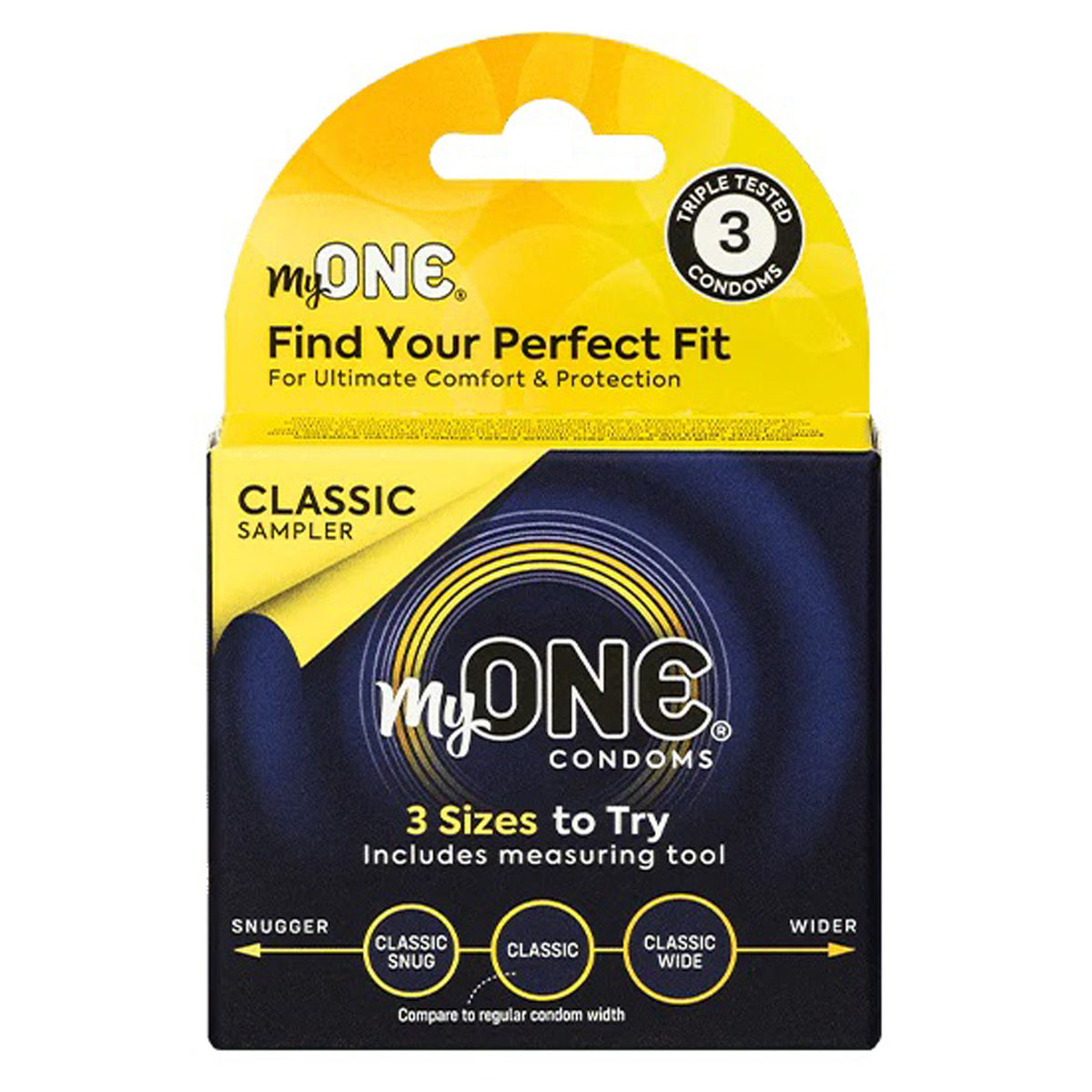 MyONE Classic Sampler Condom Kit with FitKit Measuring Tool 3 Ct > Essentials > Condoms