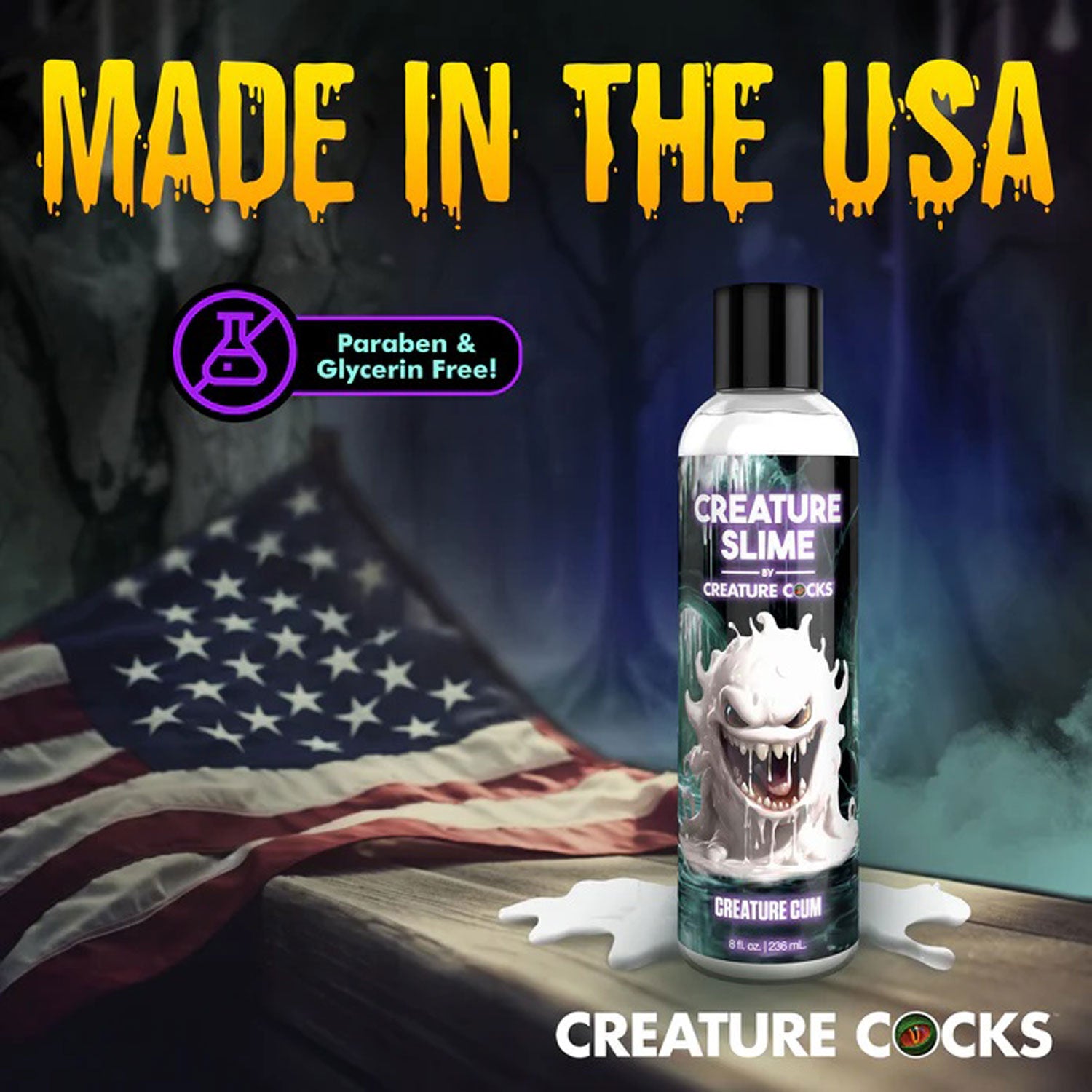 Creature Slime Unscented Jizz Lubricant 8 Ounce Bottle Speciality Lubricants