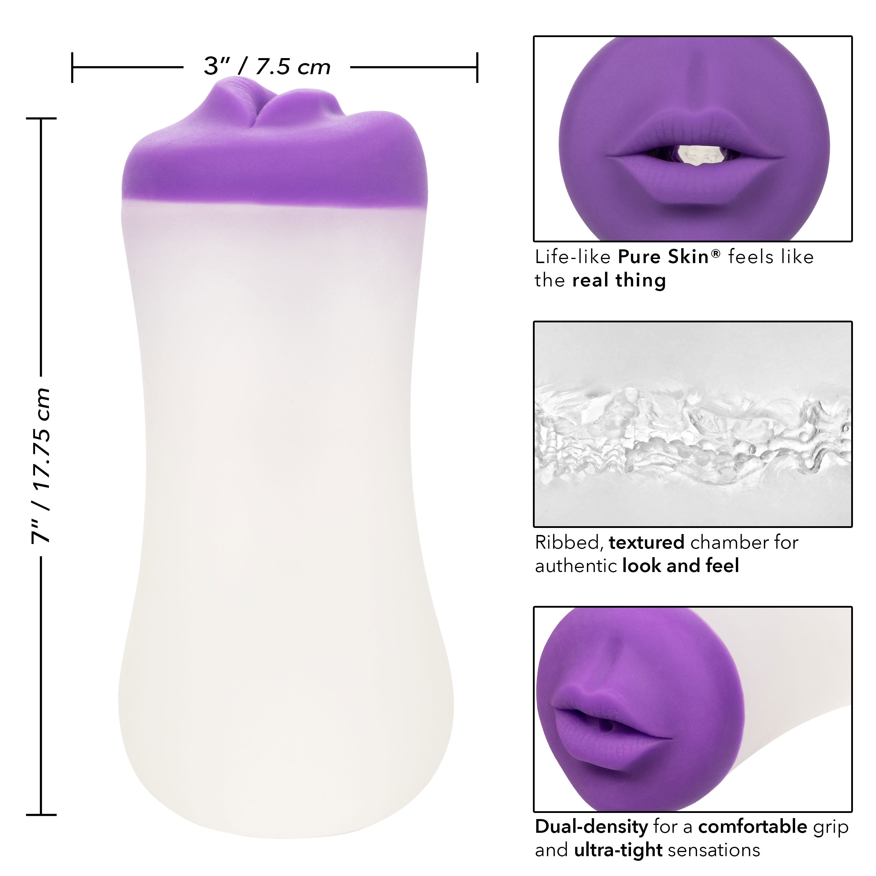 CalExotics Deep Throat Grip Male Masturbator with Suction Strokers - Manual