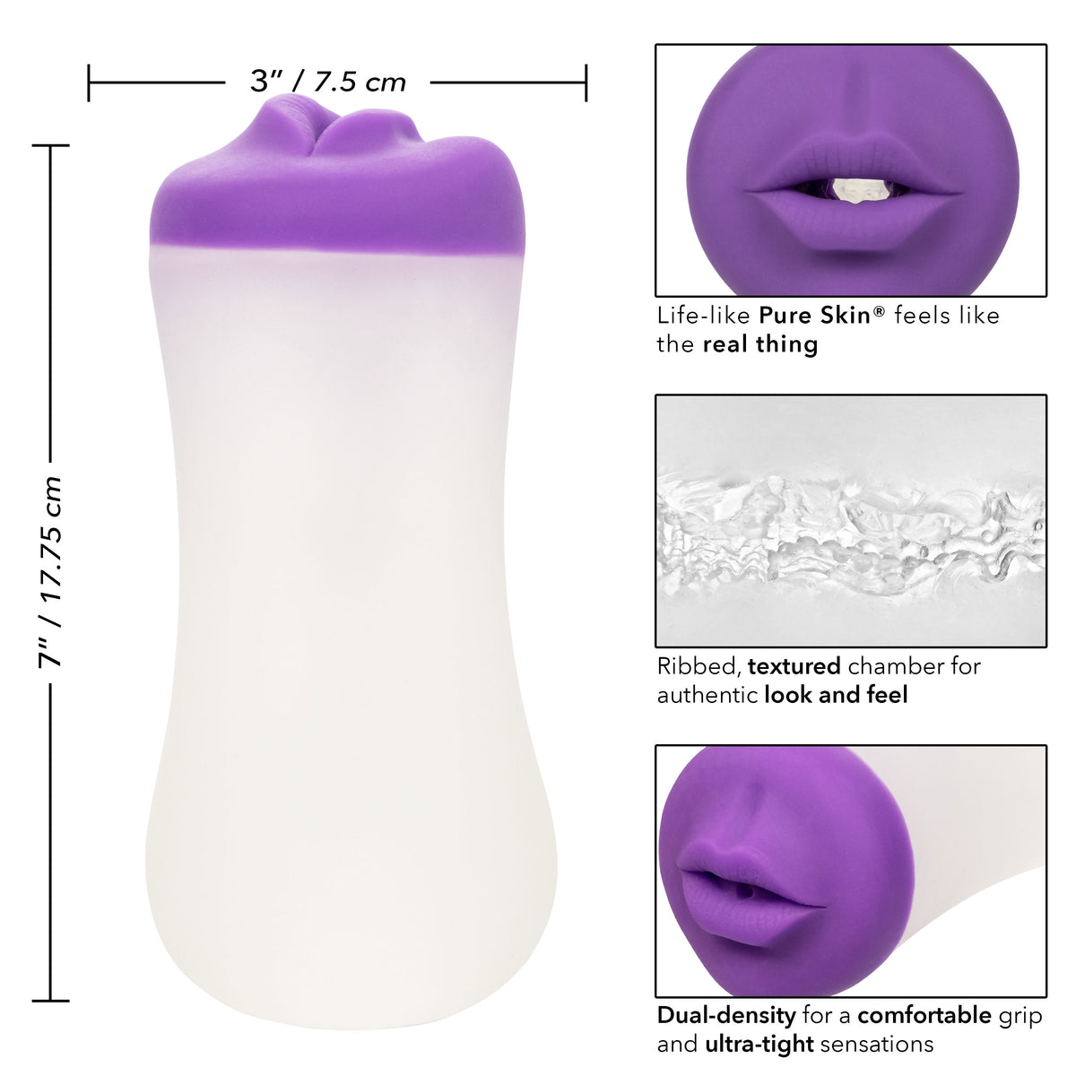 CalExotics Deep Throat Grip Male Masturbator with Suction > Sex Toys For Men > Masturbators > Manual