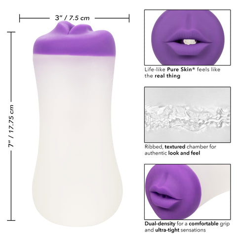 CalExotics Deep Throat Grip Male Masturbator with Suction Strokers - Manual