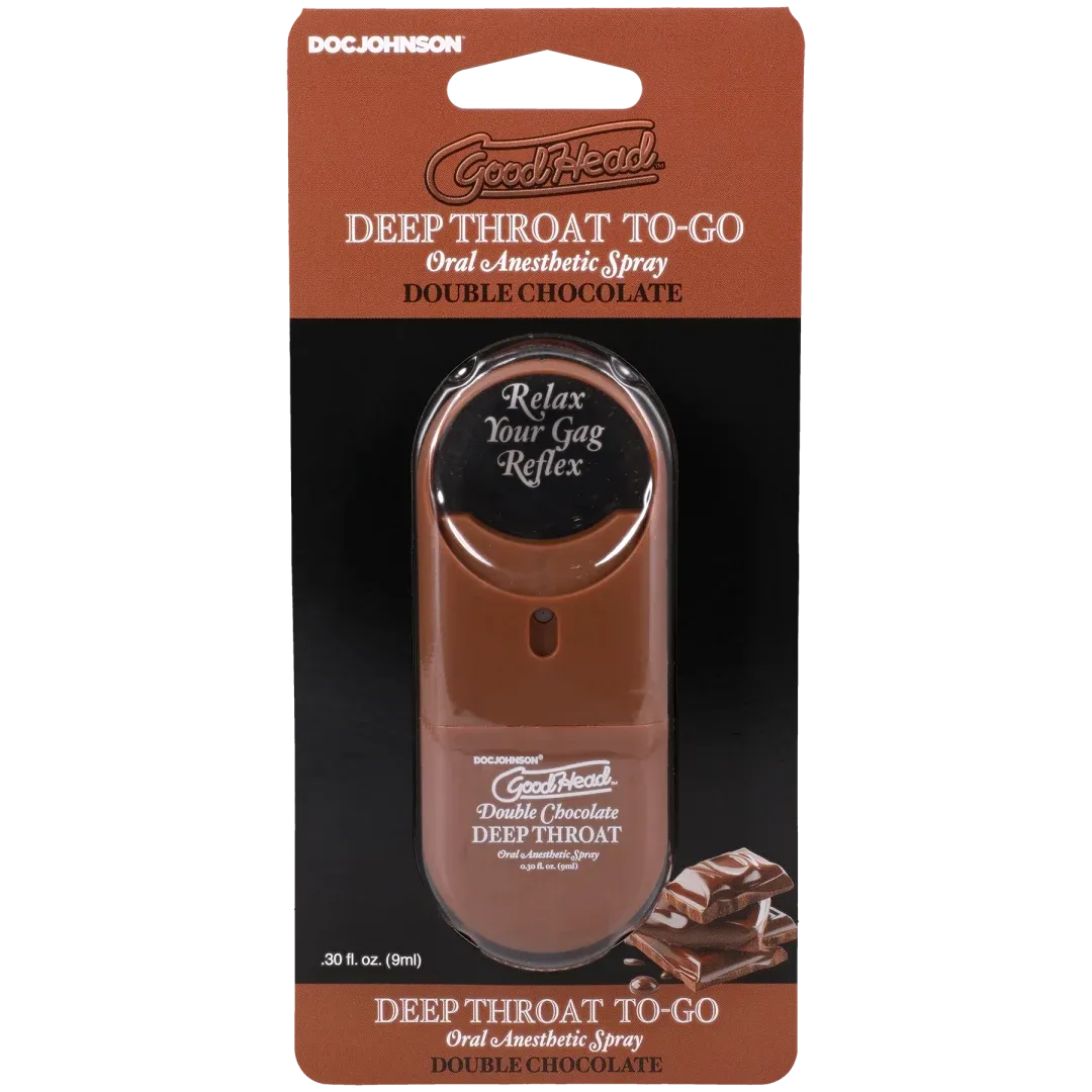 Goodhead Deep Throat Spray To-Go – Mild Numbing Agent 0.30 Fl Oz Spray Chocolate > Lube > Oral Gels & Sprays