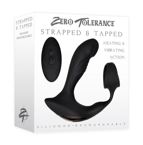 Zero Tolerance Strapped & Tapped Heating Anal Plug with Cock Ring Black > Anal Range > Prostate Massagers
