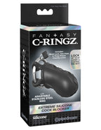 Fantasy C-Ringz Extreme Silicone (Black) – Silicone Cock Blocker > Bondage Gear > Male Chastity