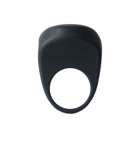 Driver Rechargeable Vibrating Silicone C-Ring for Men Black Cock Rings Vibrating
