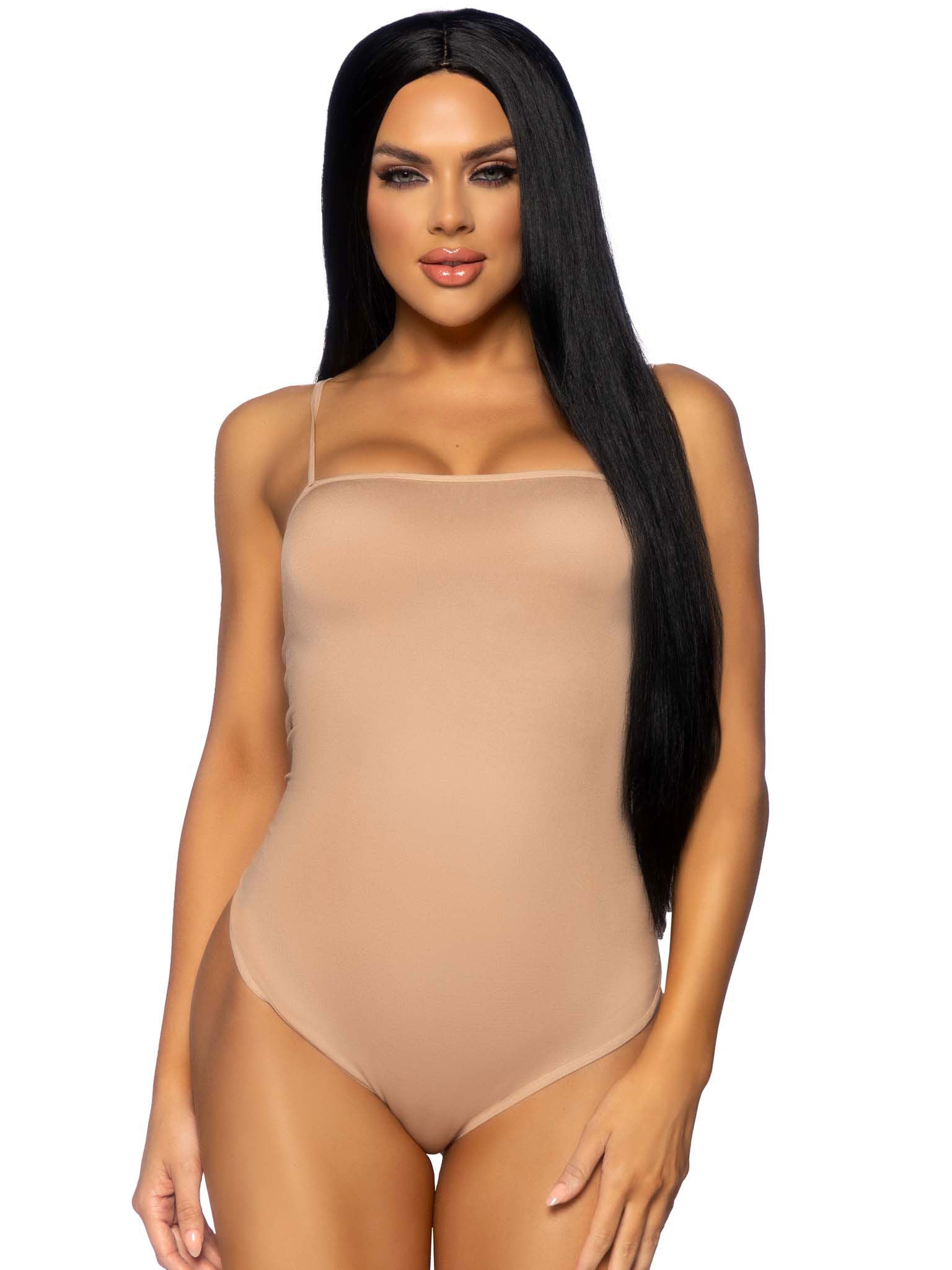 Leg Avenue 33 Inch Long Straight Wig (Black) – Synthetic Wig Secondary image