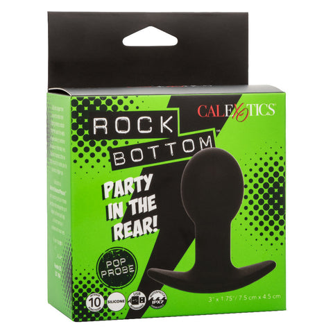 Rock Bottom Pop Probe Black Adult Intimacy Toy for Pleasure Black Butt Plugs