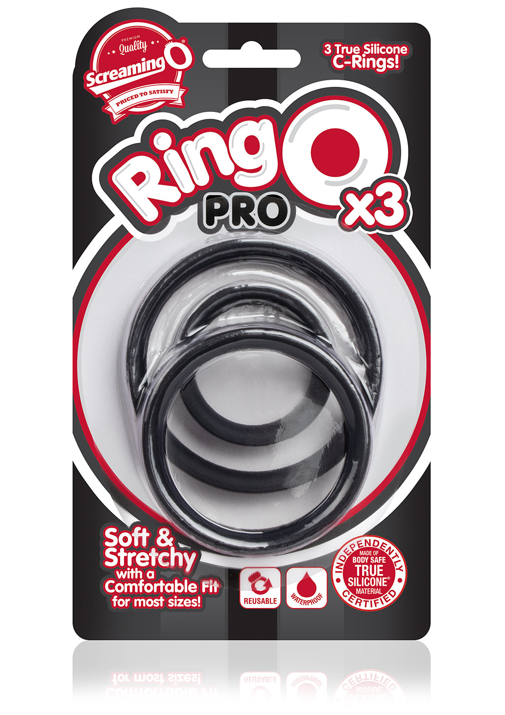 Screaming O Ringo Pro X3 – Silicone Stretchy Trio Pack Cock Rings > Cock Ring > Sets