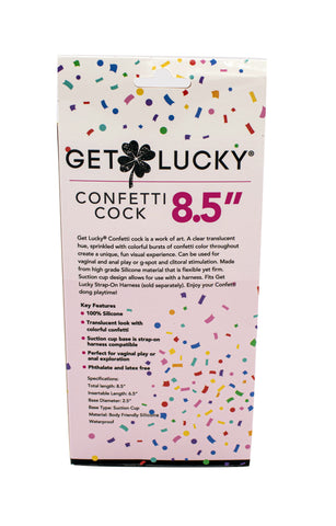 Get Lucky Confetti Bendable Dildo 8.5 Inch Silicone Toy DONGS