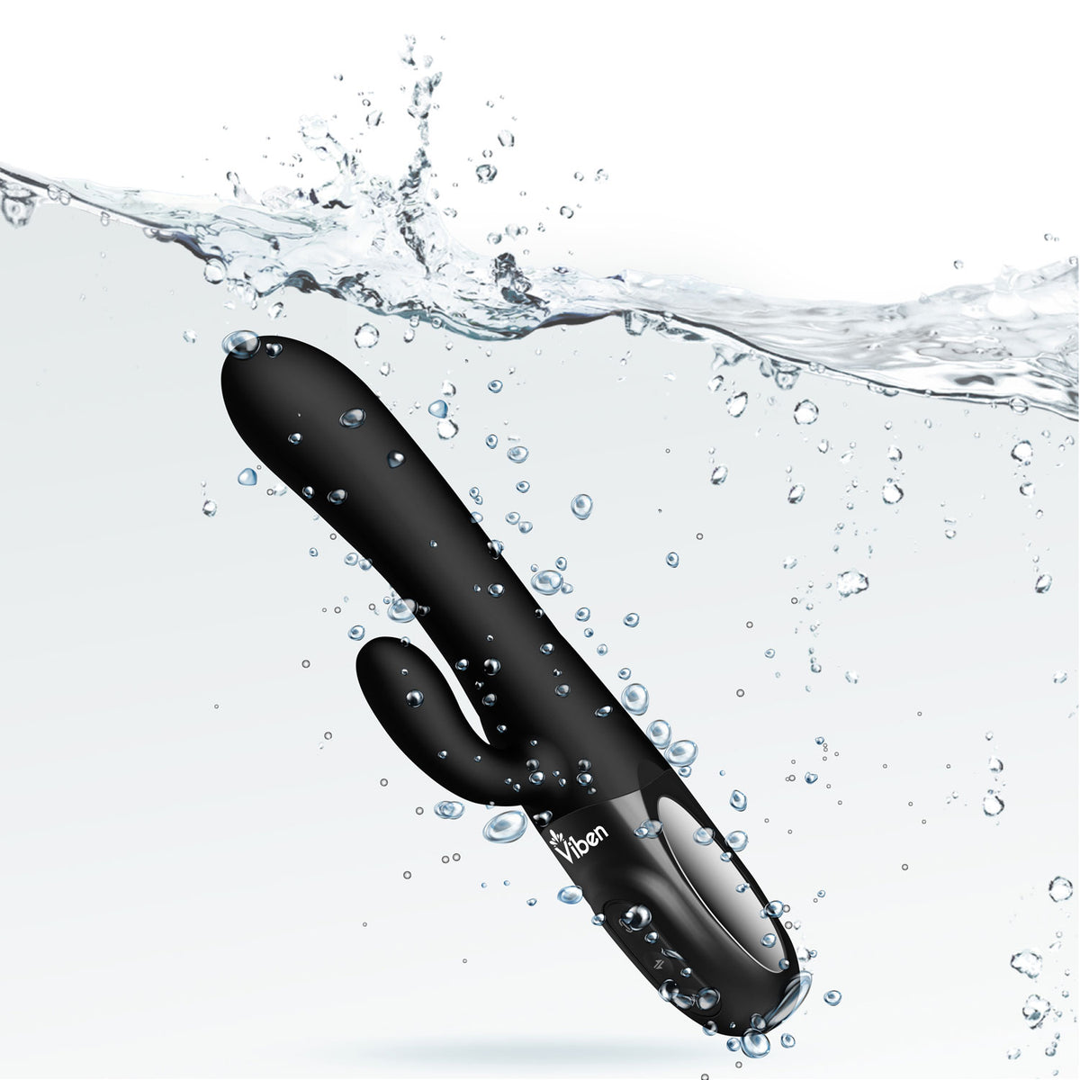 Viben Hypnotic Thrusting Rabbit Vibe with Swinging Clit Stimulator in Black Black > Vibrators > Ladies > Rabbit