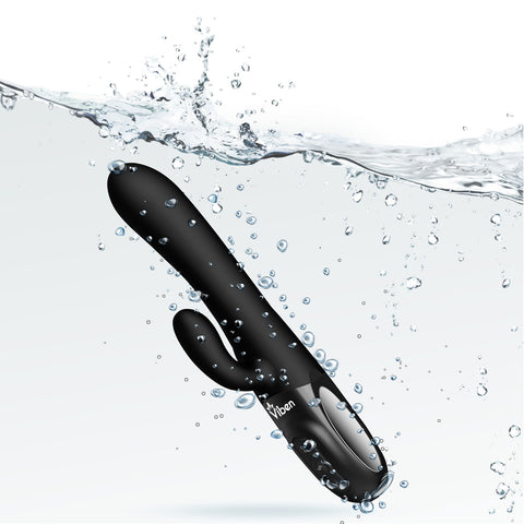 Viben Hypnotic Thrusting Rabbit Vibe with Swinging Clit Stimulator in Black VIBRATORS-RABBIT