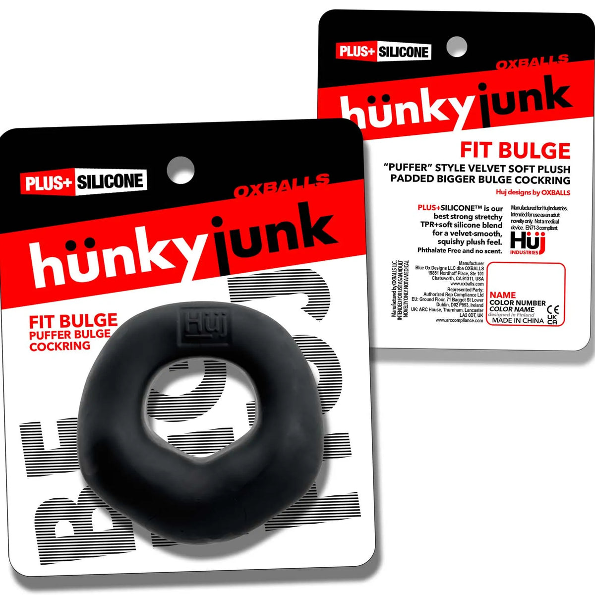 Fit Bulge Hung-Style Cockring Black Fog > Cock Ring > Single