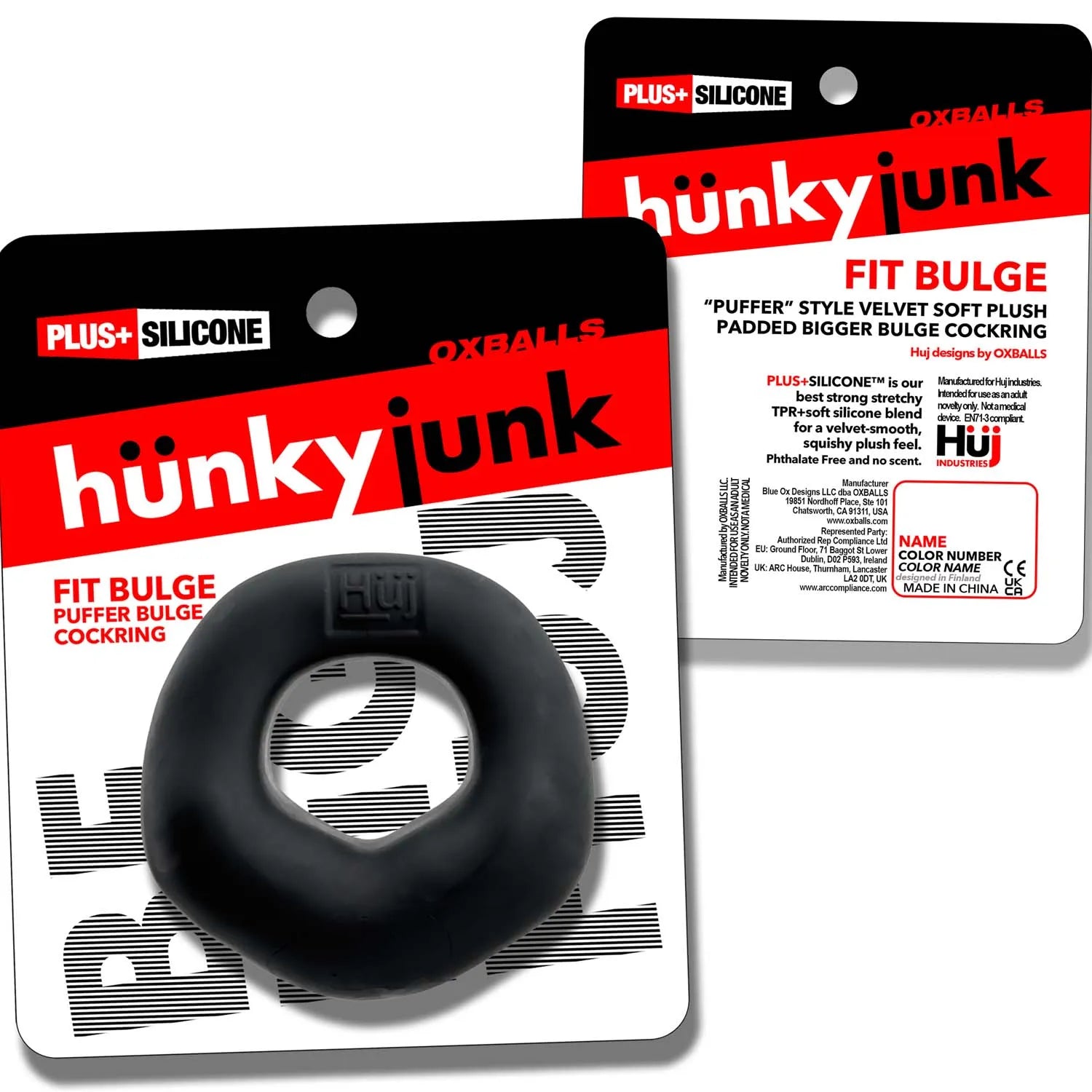 Fit Bulge Hung-Style Cockring Black Fog > Cock Ring > Single