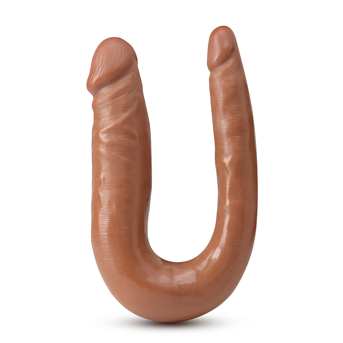 Dr. Skin Mini Double Dong 12.5" – Soft Flexible - Brown > Dildos > Double Dildos