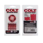 Colt Enhancer Ring Set of 2 – Soft Stretchy Silicone Erection Enhancer Rings Red > Cock Ring > Sets