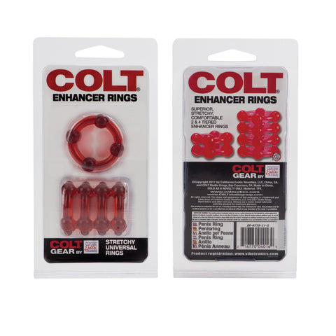 Colt Enhancer Ring (Smoke) – Soft Stretchy Silicone Erection Enhancer Rings Set of 2 Red > Cock Ring > Sets