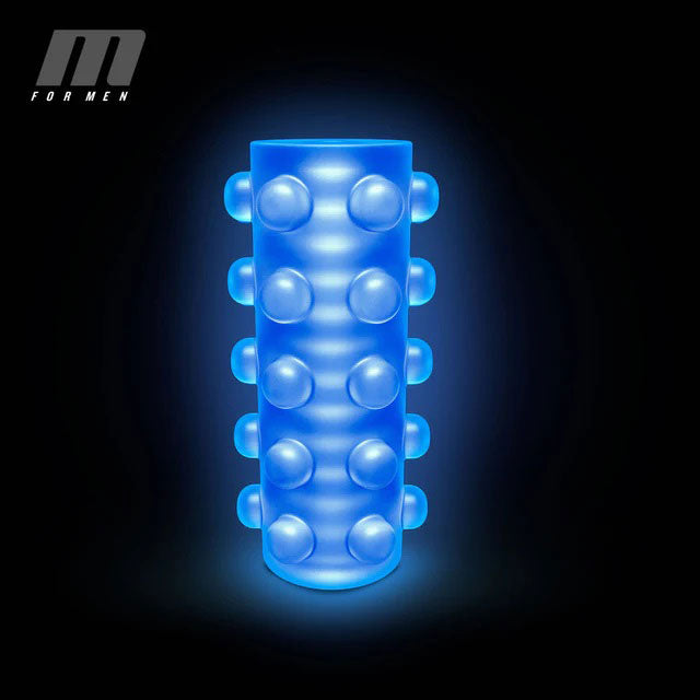 M for Men Reversible Orb Soft Wet Glow in Dark Male Masturbator Strokers - Manual