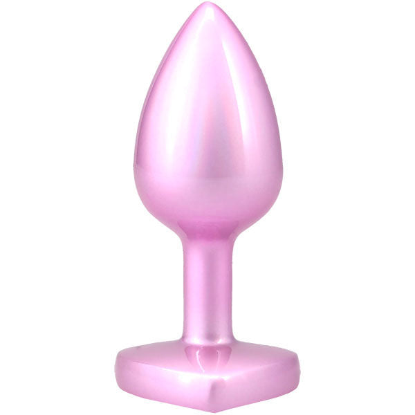 Booty Bling Metal Heart Plug (Pink) – Small Smooth Butt Plug > Anal Range > Jewel Butt Plugs