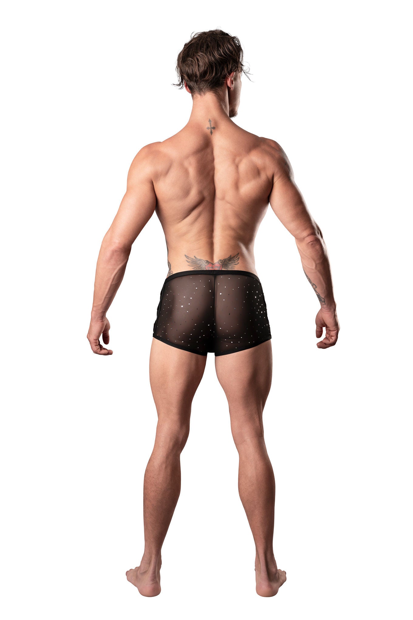 Male Power Show Stopper Mini Shorts Large Black Men's Underwear Black Mens Trunks