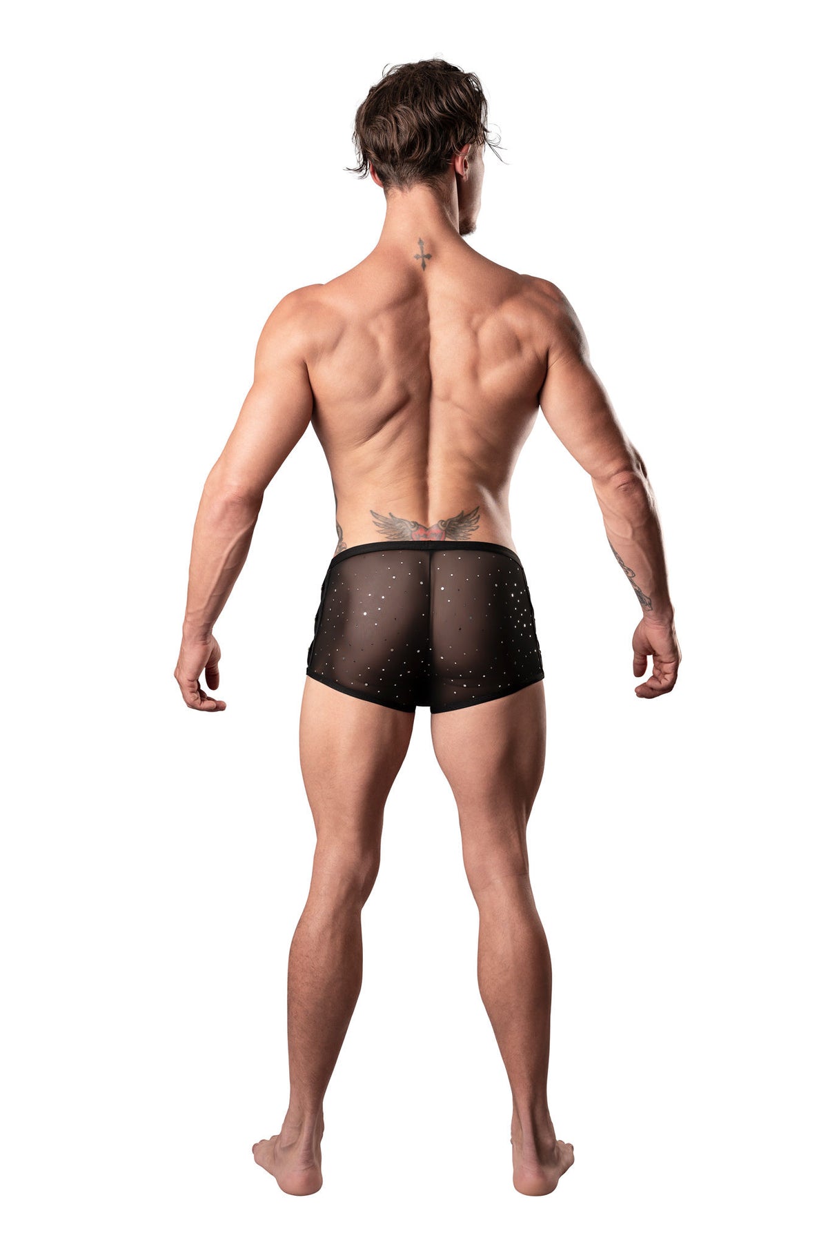 Male Power Show Stopper Mini Shorts Large Black Men's Underwear Black Mens Trunks